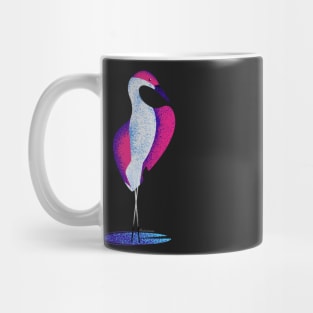 Beautiful swan pink and purple grainy textured illustration. Mug